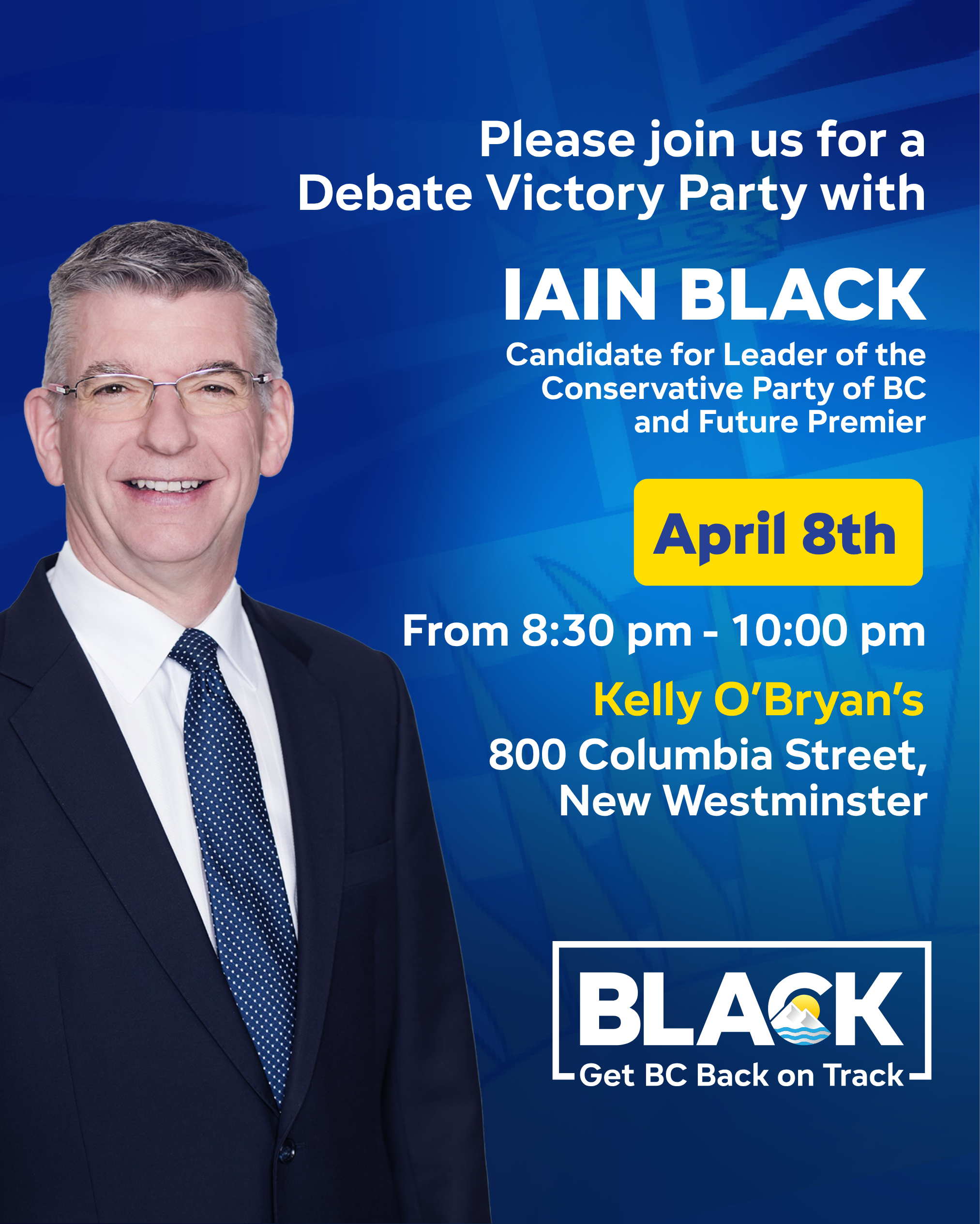 Debate Victory Party with Iain Black